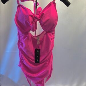 Tempt Me One Piece with Rushing, Size Med, 8-10, NWT